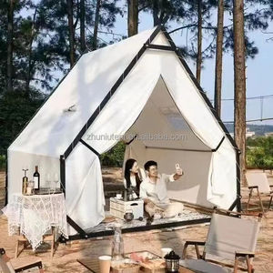 2*2m ev-tipi tencere çadır a-şekilli su geçirmez lüks kamp çadır dört sezon üçgen açık kamp piknik tencere çadır - Product Image 1