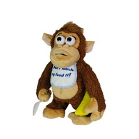 Peluches singes personnalisées en gros, jouet éducatif, animal mignon chantant, dansant, jouet en peluche