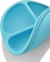 Assiette à compartiments en silicone de qualité alimentaire, sans BPA, non toxique, pour tout-petits, avec ventouse, écologique, compatible lave-vaisselle, 5 pièces - Vente chaude