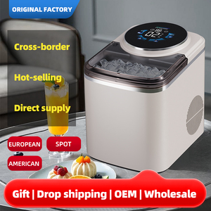 Máquina de Hielo Portátil de Sobremesa, 12 Cubos en 6 Minutos, 16 kg/24 h, Función Autolimpiante, para Hogar, Cocina, Camping, RV - Product Image 1