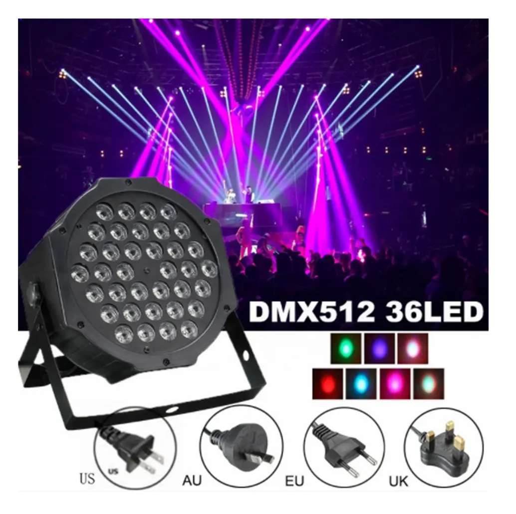 Rgbw Dj Della Luce Della Fase 36pcs X 1w Telecomando di Controllo Del Suono Attivato Dj Mini Luce Par del Led Dmx Led coltiva la Luce