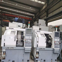Tour à métaux CNC d'occasion de haute qualité, OKUMA LCR270, fabriqué au Japon, tour à métaux automatique, machine de tournage automatique de métaux
