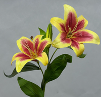 Premium 3D Seiden-Weiche Künstliche Lilien Realistische Moderne Heim- und Hochzeitsdekoration Hochwertige Umweltfreundliche Muttertags-Blumen