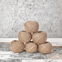 Chaîne de jute 100% fil de sisal de chanvre naturel 50m fil de cordon de boule toile de jute ficelle de corde torsadée pour bricolage décor ficelle tressée à la main