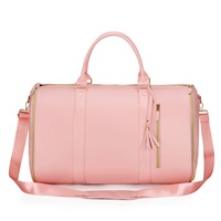 Bolsa de Viaje Convertible 2 en 1 de Cuero PU con Compartimento para Zapatos y Múltiples Bolsillos para Viajes de Negocios, Fin de Semana, Gimnasio y Estadías Cortas