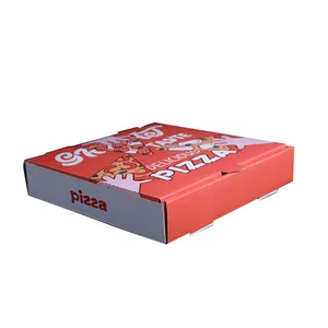 Grosir Kotak Pizza Murah dengan Logo 33 35 CM 9 10 12 15 Inci Paket Pemasok Karton Desain Kustom Dicetak