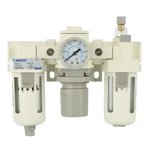 AC serisi hava kaynak tedavi filtresi regülatörü yağlayıcı pnömatik FRL üç birim sıkıştırılmış hava pnömatik filtre regülatörü