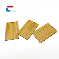 Étiquettes à bagages RFID en bois de bambou avec logo personnalisé d'usine étiquette de bagage en bois NFC de voyage cadeau