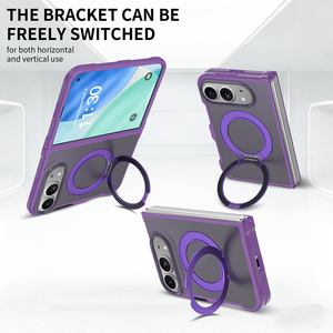 Étui magnétique de luxe mat doux au toucher avec support rotatif <span class=keywords><strong>pour</strong></span> <span class=keywords><strong>iPhone</strong></span> Duo, coque de téléphone portable antichoc personnalisée, vente en gros - Product Image 4
