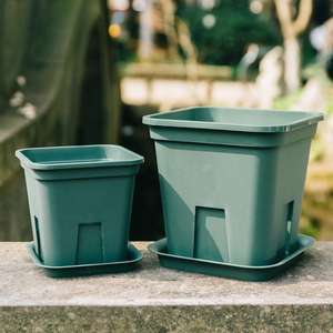 Vente directe d'<span class=keywords><strong>usine</strong></span> racine carrée balcon plantation de fleurs et de légumes Pots de fleurs en plastique de grande taille pour plantes - Product Image 3