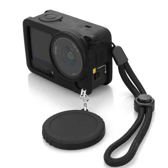 Sports Camera Accessories Silicone Protective Case Sleeve Anti-falling Shell With Lens Cover Anti-losing Wrist Rope for Action6