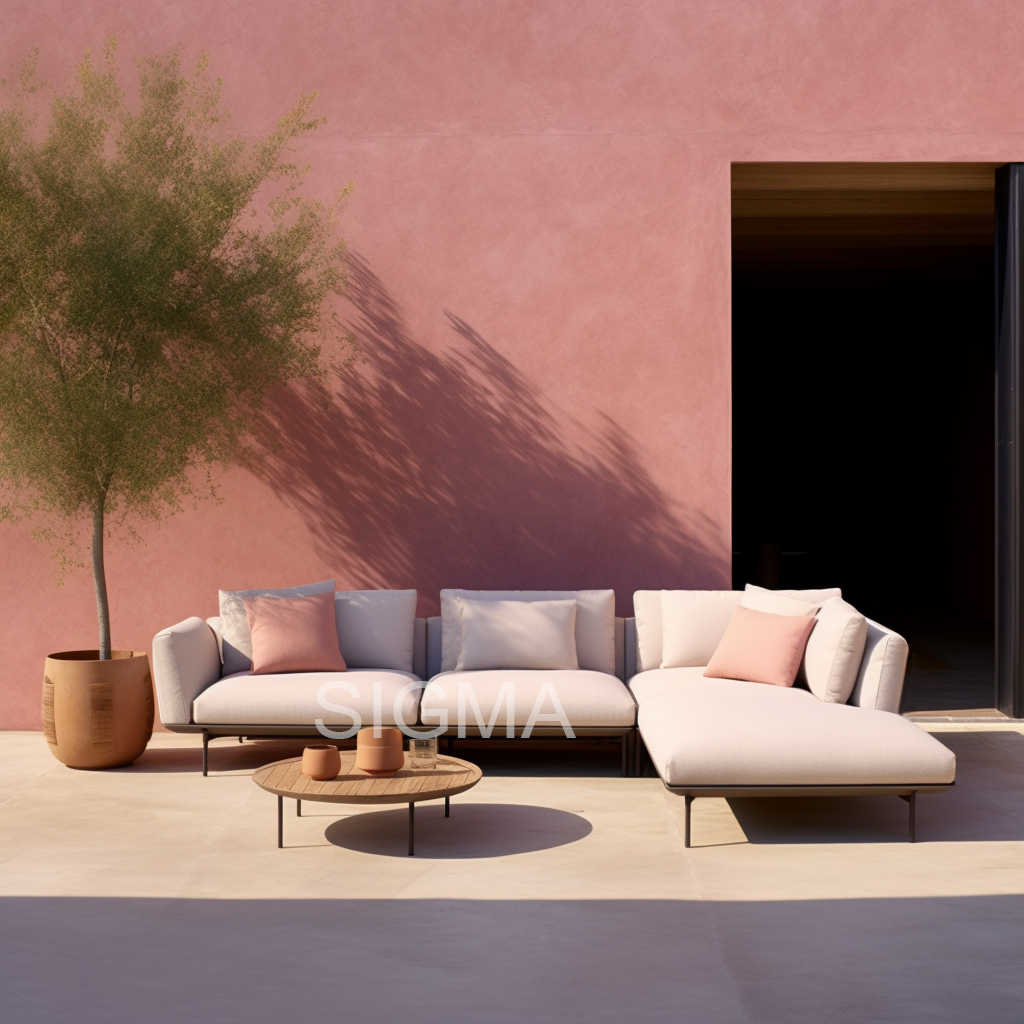 Modern Design Upholstery Outdoor Sofa Patio Furniture Backyard Furniture Set For Hotel Villa