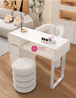 Yicheng beauté équipement professionnel noir manucure bureau ongles Salon de beauté meubles Double Table pour manucure