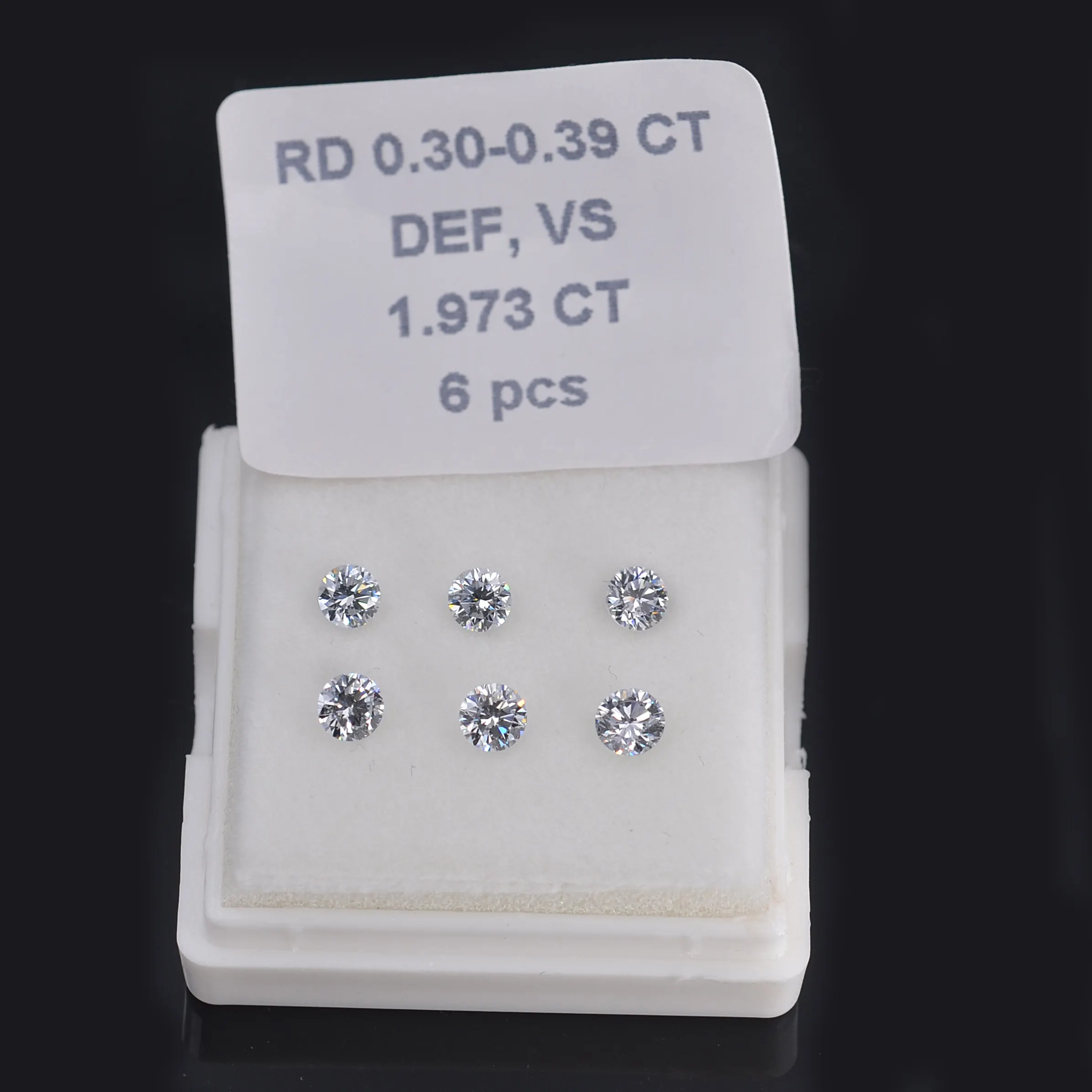 Fine quality hoe sale diamond stone white loose synthetic round cut IGI HPHT & CVD lab grown diamond