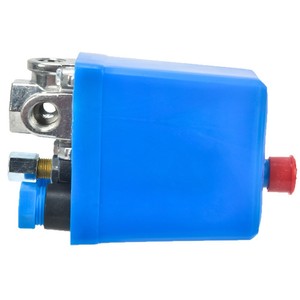 สวิตช์ควบคุมแรงดันลม G1/4 100 psi ฝาครอบสีน้ำเงิน ตัวควบคุมแบบรูเดียวไฟฟ้า - Product Image 5