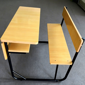 Meubles de classe scolaire, bancs d'étude ergonomiques à deux places pour étudiants, ensemble de bureaux avec tiroir pour salle de classe universitaire - Product Image 2