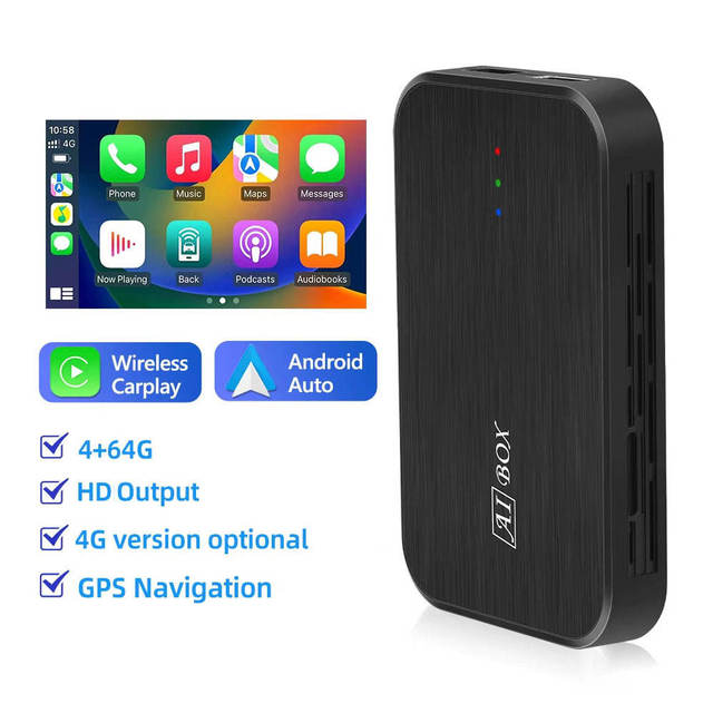 2 32gb Wirelesscarplay Ai Box Si Ai-box-carplay Dongle Magic 2.0 Adaptateur Car Play Sans Fil for Audi A5 honda Accord 9th Gen