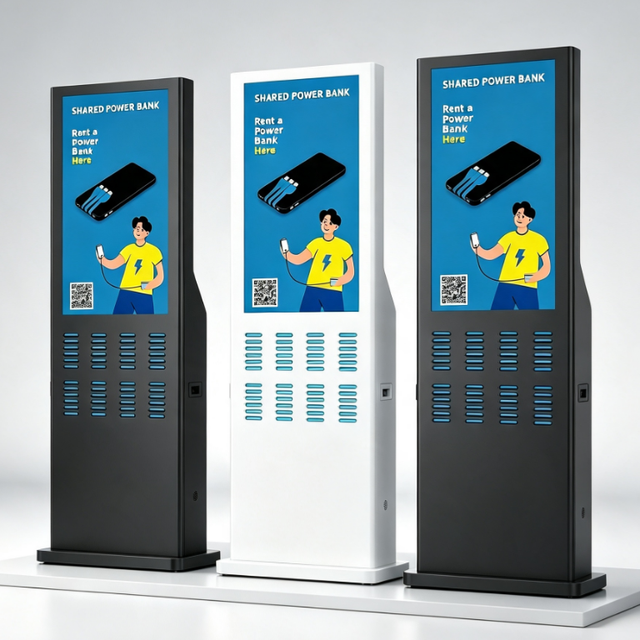STW 2026 Outdoor 48-Slot Floor-Standing Power Bank Rental Kiosk Rental Power Bank Power Station Shared 50 Slots