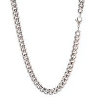 Collar de Cadena Cubana de Acero Inoxidable para Hombre, Color Dorado, Alto Brillo, Joyería Hip Hop, Collar Masculino, Accesorios de Moda, Regalo