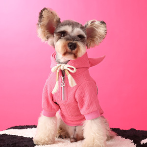 Pink Tony Bear Otoño/Invierno Ropa para perros Cuerpo pequeño Yorkshire Chenarite <span class=keywords><strong>Dibi</strong></span> Bear Angel Horn HOODIE - Product Image 4