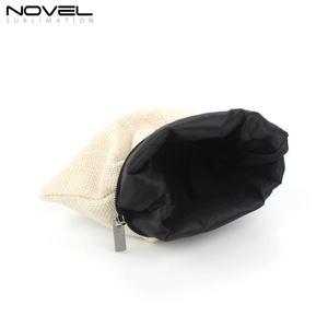 Sac à monnaie en lin vierge pour transfert thermique, sac à monnaie en lin pour sublimation DIY - Product Image 2