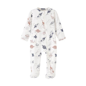 Hongbo – Lots mystère de vêtements pour bébé en bambou personnalisés, imprimés, unisexes, avec fermeture éclair, grenouillères à pieds, automne-hiver - Product Image 2