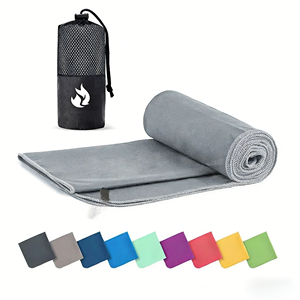 Serviette de sport légère en microfibre suédée à séchage rapide, absorbante, avec logo personnalisé pour les voyages, les sports, le yoga et la remise en forme - Product Image 1