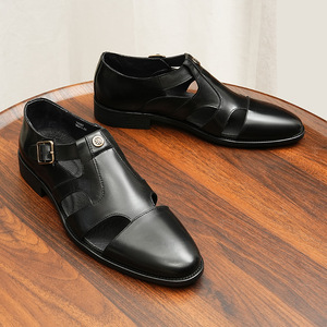 Oxford Style Men's Casual Business Leather <b>Shoes</b> with Genuine Leather Upper Breathable & Anti-Slippery All Seasons - Product Image 3