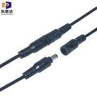 Connecteur étanche M12 DC, faisceau de câbles électriques, câble d'alimentation circulaire, prise mâle-femelle, connecteur 2 broches