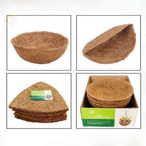 DD2317 – Doublures rondes en fibre de coco pour paniers suspendus, remplacement de tapis en fibre de palmier, doublure en fibre de coco pour jardinière - Product Image 2