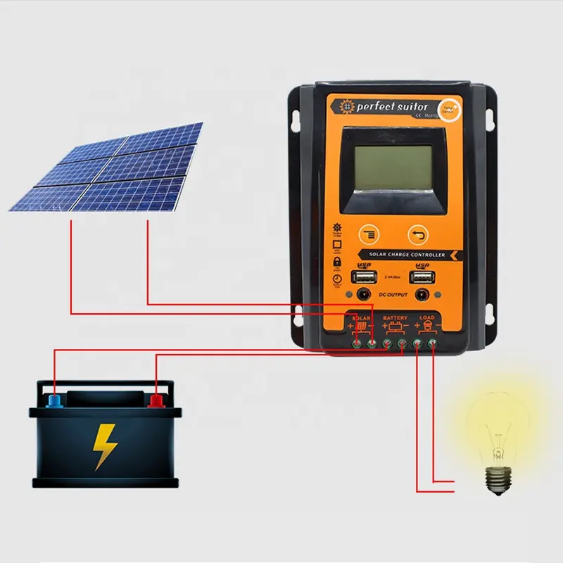 Solarenergie produkte MPPT und PWM Solar laderegler Auto 12V 24V 30A 50A 70A Panneau Solaire DC/DC-Ladegerät