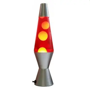 알루미늄 기초 로켓 다채로운 무지개 유리병 액체 용암 동의 램프 14.5 인치 유행 침대 방 훈장