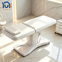 Table de massage électrique pour soins du visage et des cils, 3 moteurs, design pliable, éponge haute densité - Utilisation hôtelière et clinique