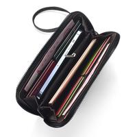 Heren Lange Portemonnee Diy Rits Clutch Tas Matte Textuur Multi Functionele Verandering Kaart Tas Mobiele Telefoon Tas
