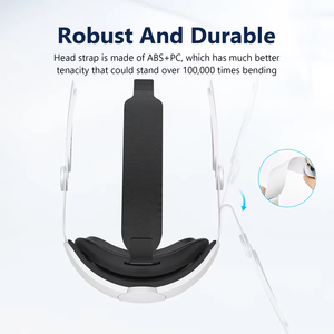 Correa de Soporte para la Cabeza para <span class=keywords><strong>Gafas</strong></span> de Realidad Virtual, Correa Elite Ajustable, Accesorios de Realidad Virtual, Banda Cómoda para la Cabeza para <span class=keywords><strong>Oculus</strong></span> Quest 3 - Product Image 4