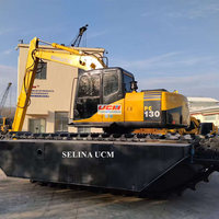 Excavator Amfibi Swamp Buggy CAT 320C 320D 320B Excavator Apung Bekas Excavator Amfibi