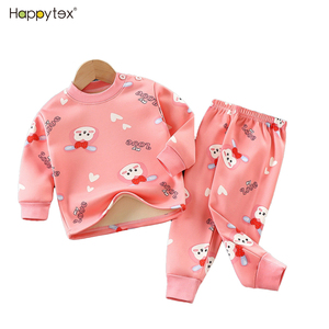 Pantalon Long et <span class=keywords><strong>chaud</strong></span> à manches longues, style européen et moderne, <span class=keywords><strong>pyjama</strong></span> doux pour fille, enfants, avec impression de dessin animé, Logo personnalisé - Product Image 5