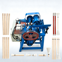 Machine industrielle entièrement automatique pour le filetage des tiges en bois, équipement de filetage pour manches de balai et de balayette, pour la production en série