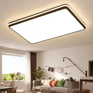 Smart Modern Surface Mounted Bedroom Living Room Light Ceiling Light Led Ceiling Lamp Nordic Round Square Rectangle Black Metal