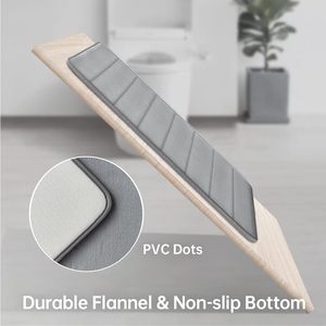Juego de 3 Alfombras de Baño de Espuma Viscoelástica Antideslizantes, Absorbentes, Afelpadas y con Diseño de Mechones, Lavables a Máquina, Decoración para el Hogar - Product Image 5