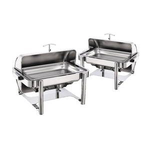 Deluxe Hydraulic Full Size Roll-top Chafing Dish Set <strong>Stand</strong> With Casted Alloy Legs <strong>Food</strong> Serving Dish for Kitchen Equipment - Product Image 1