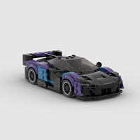 Compatible avec les briques de construction de marque, voiture de course MOC, assemblage éducatif, bricolage, jouets de construction en plastique pour enfants