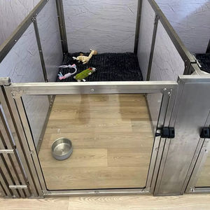 Köpek kulübesi veteriner paslanmaz çelik yürüyüş Pet yatılı/geçici depolama köpek kulübesi - Product Image 1