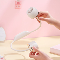 Vente en gros été 2 raides rechargeables refroidisseur d'air ajuster sans feuilles personnel portable suspendu cou suspendu mini ventilateur