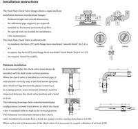 Vanne de retenue à double plaque métallique Ksbvalve ECOLINE DPS DN125 PN10/16 pour eau, manuelle, vanes chinoises