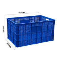 Caissons en plastique maillés empilables à prix d'usine pour la logistique des fruits et légumes, certifiés ISO9001