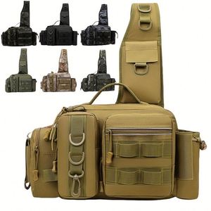 Mochila de Pesca Diagonal de un Solo Hombro, Gran Capacidad, con Múltiples Compartimentos y Bolsillos para Pesca al Aire Libre - Product Image 2