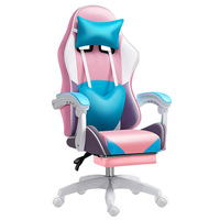 Chaise de jeu moderne en forme de cœur Dossier réglable Chaise d'ordinateur confortable pour une longue séance en nylon pour la vie