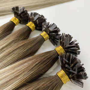 Estensioni di Capelli Umani Vergini 10A Morbidi con Punta Piatta in Cheratina, Personalizzabili <span class=keywords><strong>e</strong></span> Tinture Personalizzate - Product Image 2