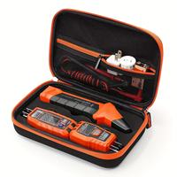 Kit de test de câbles réseau professionnel simple en toile, testeur de câbles RJ45 RJ11, générateur de tonalité, écran LCD, fermeture éclair, Ethernet